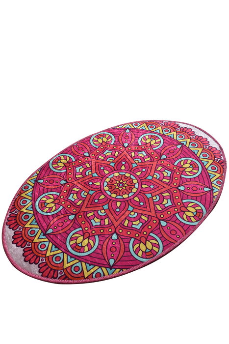 Conceptum Alfombra Mandala Oval DJT Multicolor 60 x 90 cm